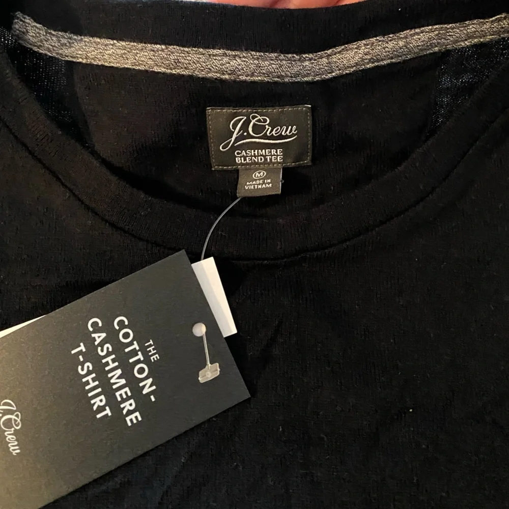 Jcrew Men's Black Cotton Cashmere Long Sleeve Shirt Size M